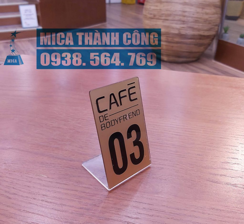 menu mica quán cafe