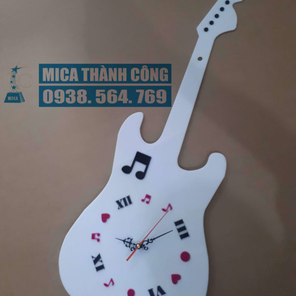 Đồng hồ mica hình cây đàn