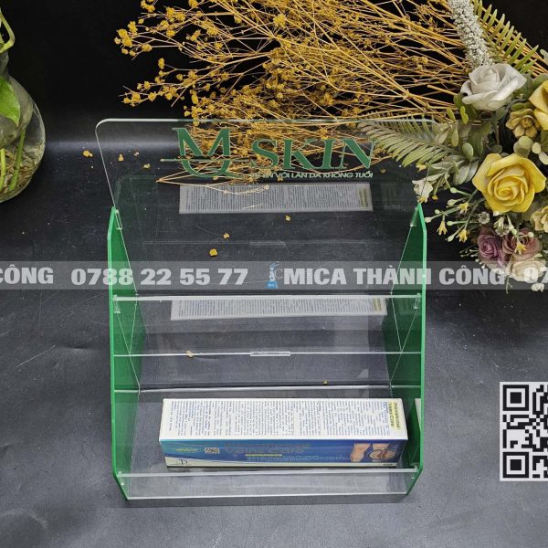 Kệ Mica 2 tầng trưng bày dược phẩm