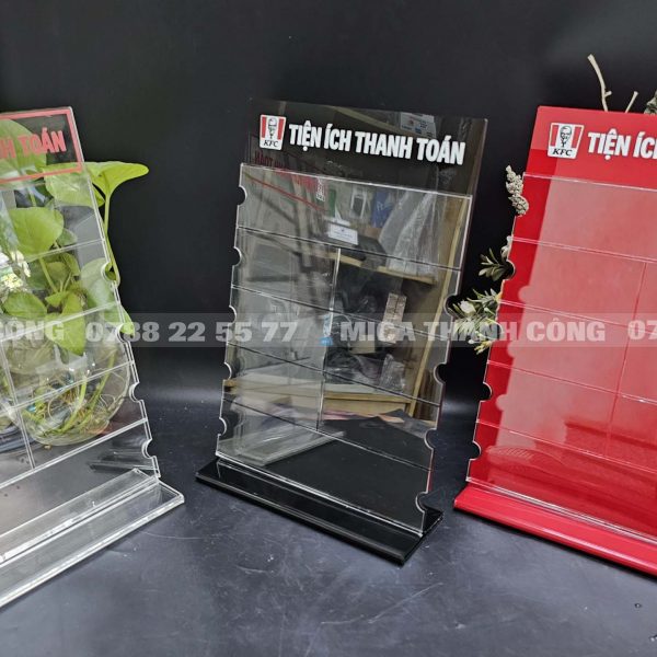 Kệ Mica Thông Tin Để Bàn