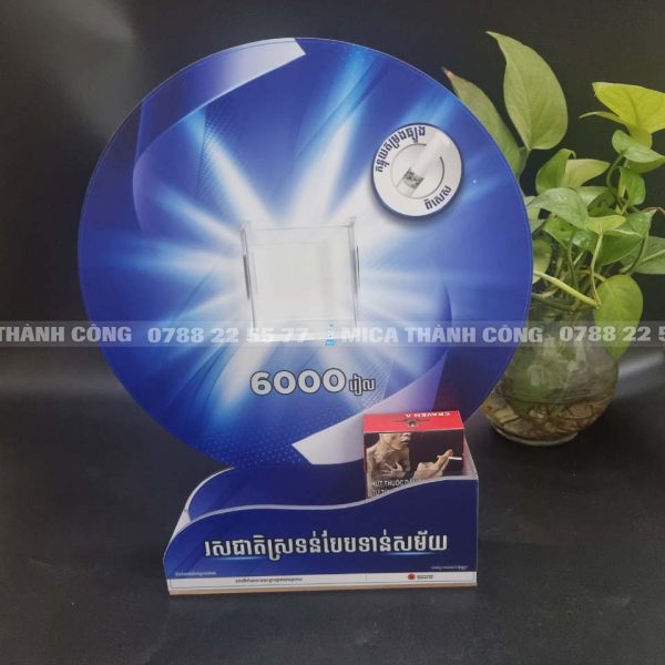 Kệ mica trưng bày thuốc lá để bàn