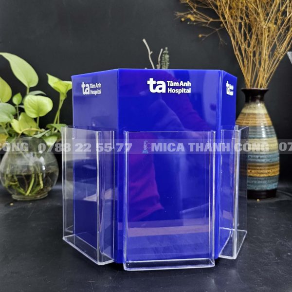 Kệ mica xoay 6 mặt