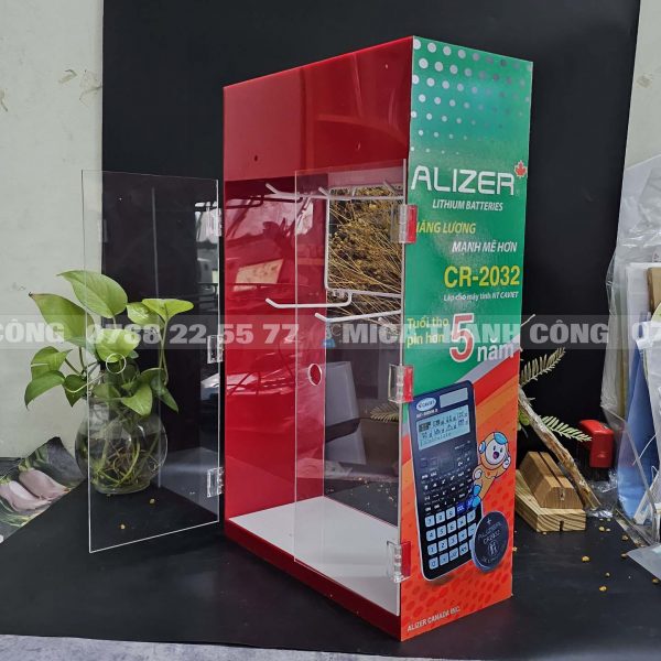 Tủ Mica Trưng Bày Pin