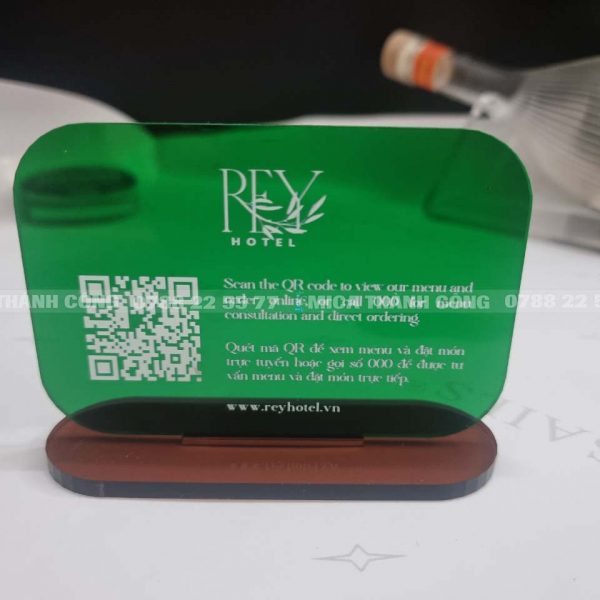 Bảng Quét Mã QR Để Bàn