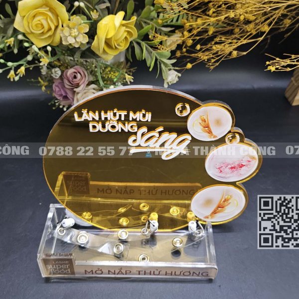 Kệ Mica Trưng Bày Chai Lăn Khử Mùi