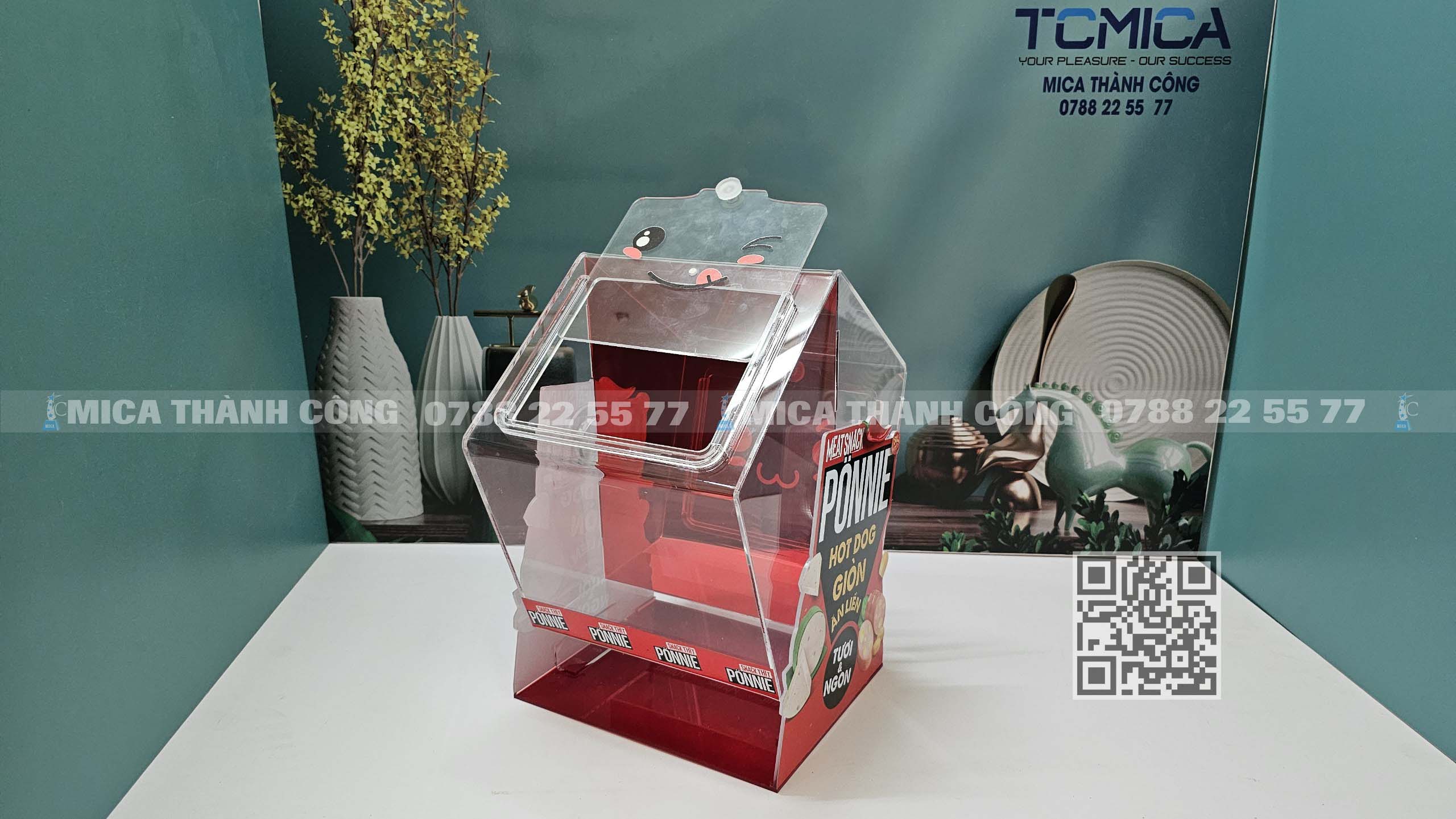 Hộp mica đựng bánh dạng xoay