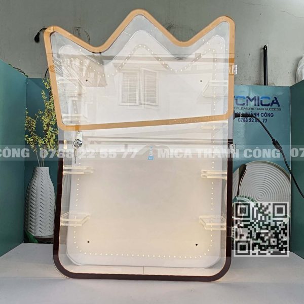 Tủ mica trưng bày có Led