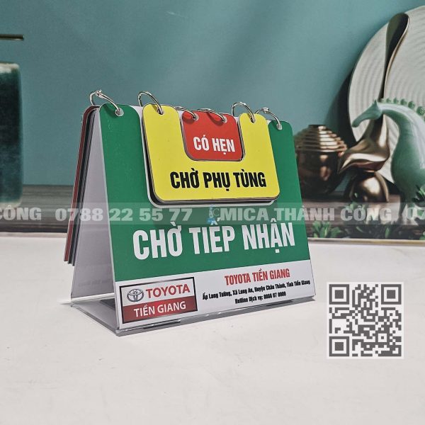 Bảng lật mica để bàn